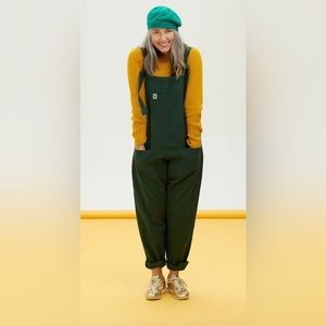Lucy & Yak Atlas Organic Heavy Cotton Twill Dungaree in Posy Green